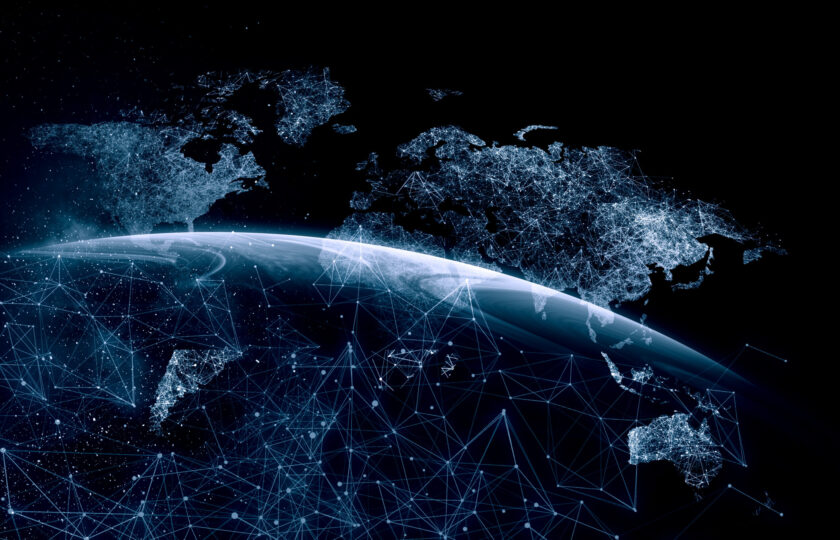 Global technologies concept. Elements of the image furnished by NASA